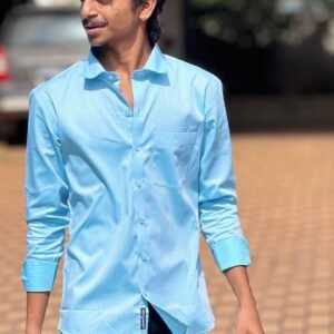 Cottrixs Sky Blue Shirt for Mens-Premium Cootrixs Comfort.