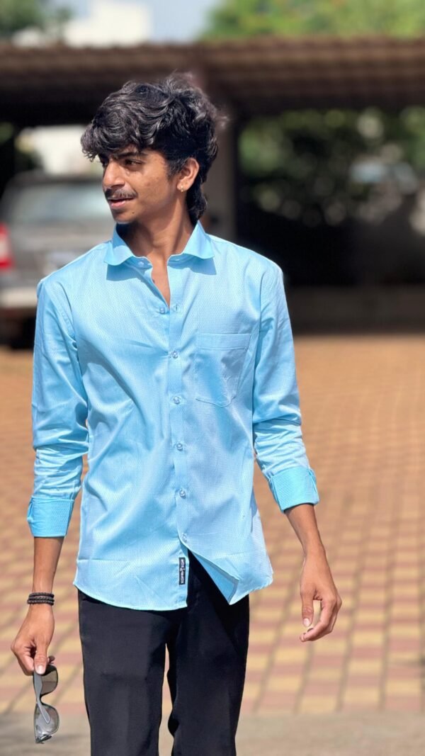 Cottrixs Sky Blue Shirt for Mens-Premium Cootrixs Comfort.