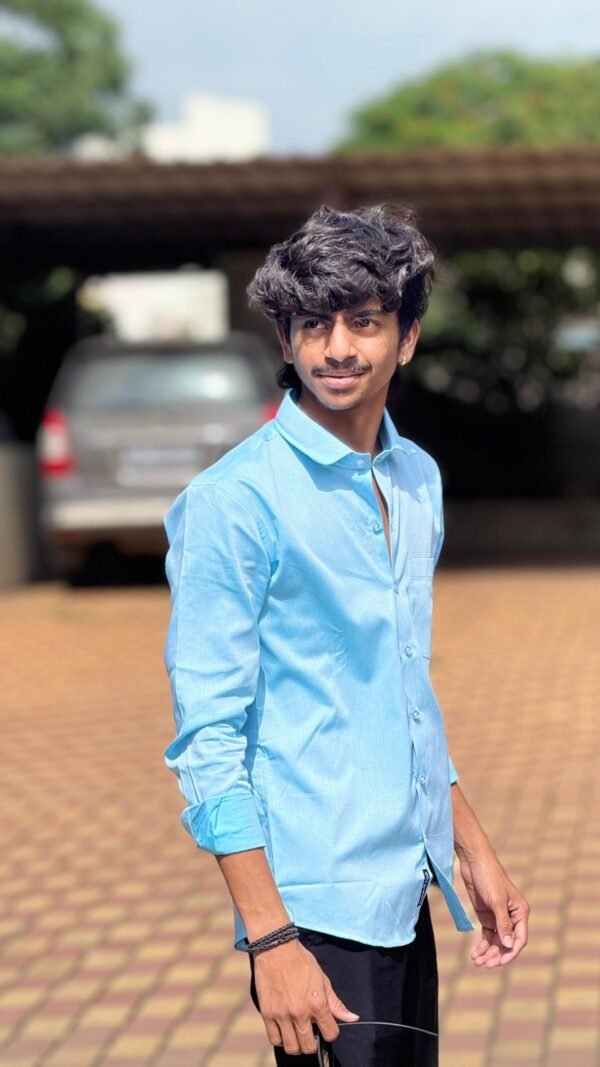 Cottrixs Sky Blue Shirt for Mens-Premium Cootrixs Comfort.