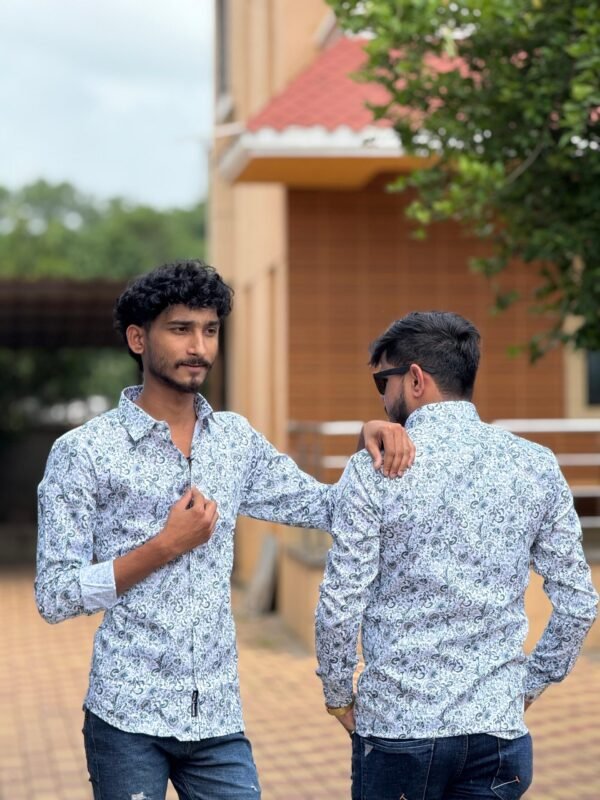 Cottrixs Mens Premium Printed Formal Shirt.