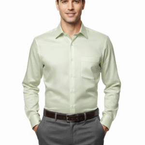 Cottrixs Lite Parrot Green Silk Cotton Shirt