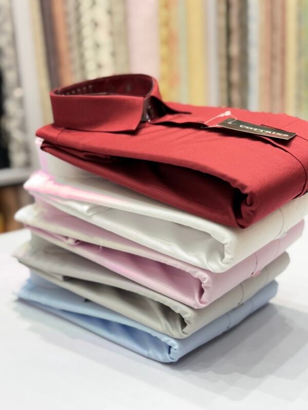 Cottrixs Premium Silk Cotton Red Shirt - Image 2
